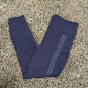 Dark purple leggings with stripe